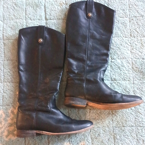 Black tall frye boots - Picture 1 of 8